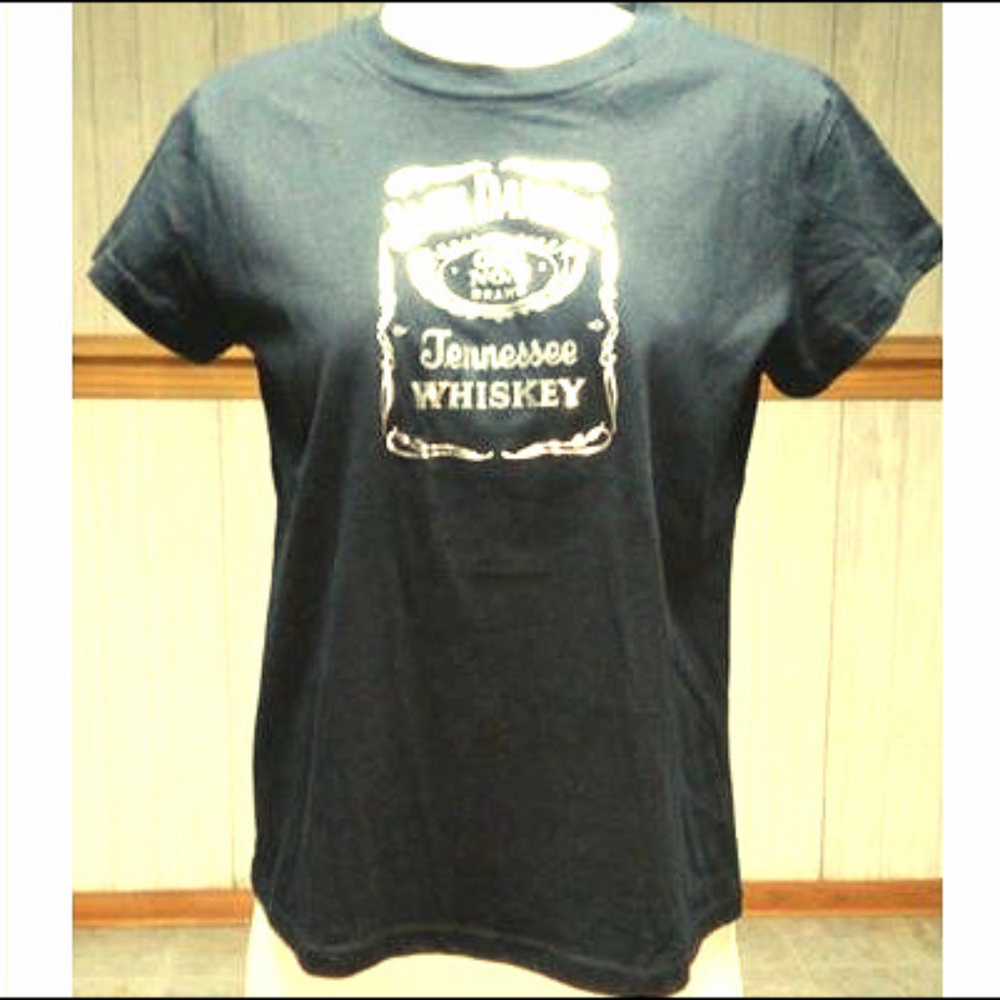 NWOT Black w/ Silver Lettering Shirt Womens Large